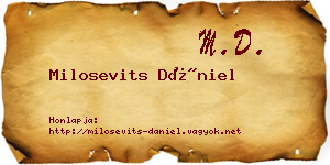 Milosevits Dániel névjegykártya